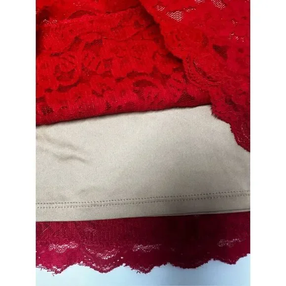 Women’s Express Red Lace Backless Bodycon Dress Size XS - Picture 12 of 13